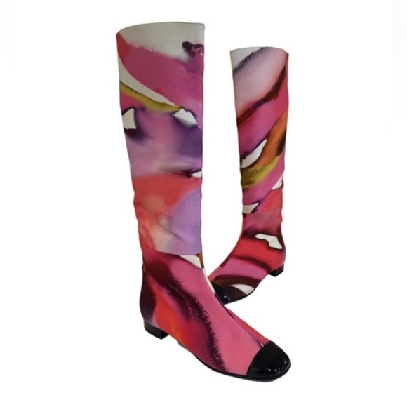 CHANEL Shoes - CHANEL NWT Multicolor Knee-High Women's Boots Size-8.5C GORGEOUS CHANEL BOOTS!